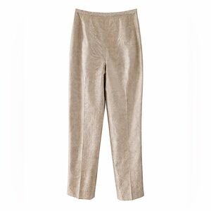 ✨ Talbots Pure Silk Brocade Pants NWT Gold & White Elegant Dress Trousers 4 ✨